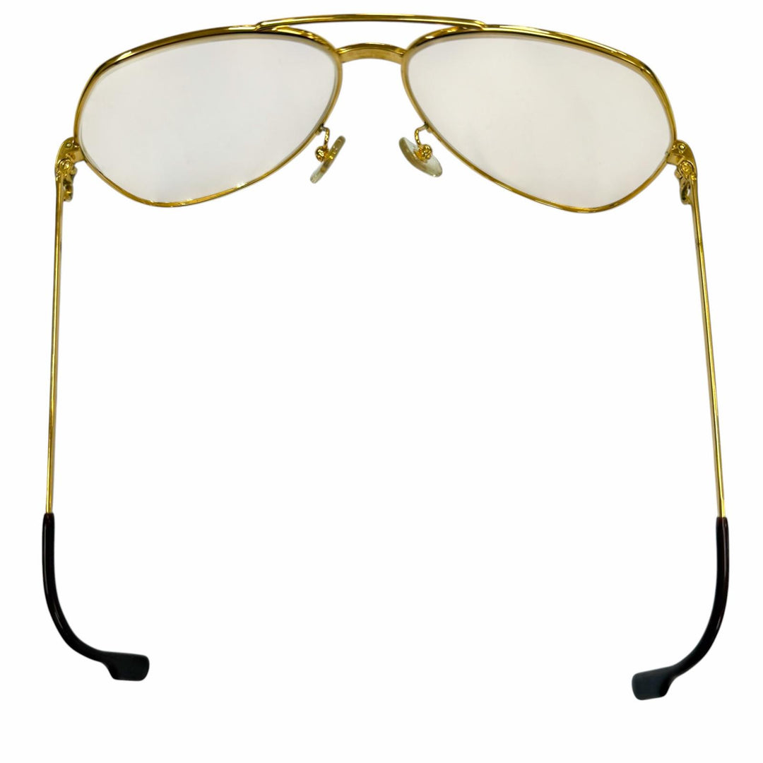 Very Good Cartier Glasses Trinity Double-bridge teardrop logo metal gold mens