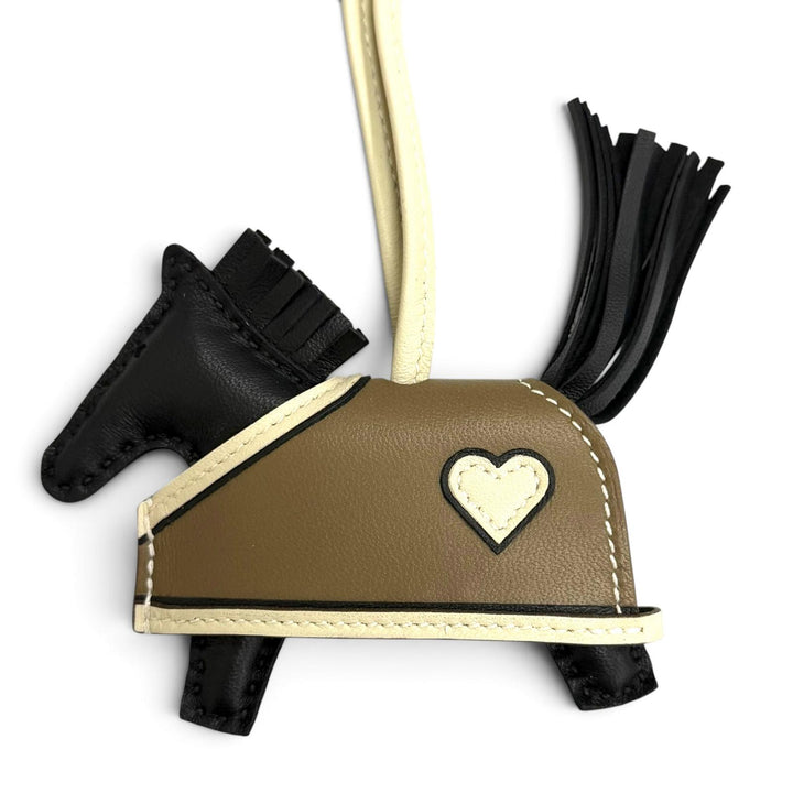 Excellent HERMES Bag charm Robeocour PM Rodeo leather Women