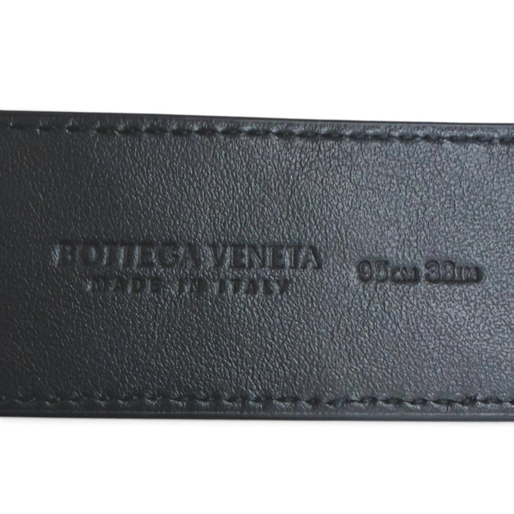 Great BOTTEGAVENETA belt INTRECCIATO Navy leather mens