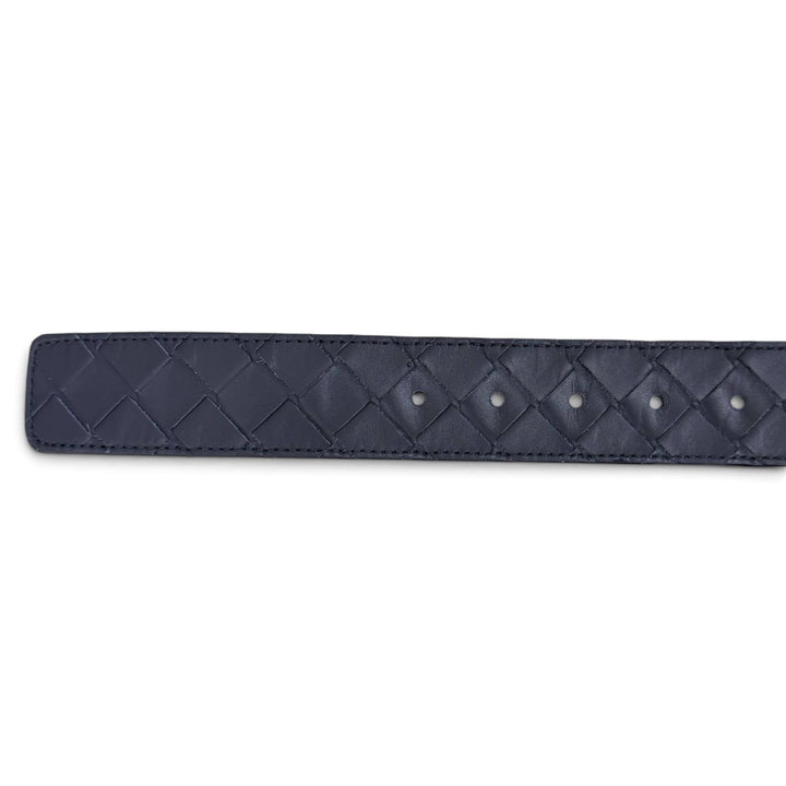 Great BOTTEGAVENETA belt INTRECCIATO Navy leather mens