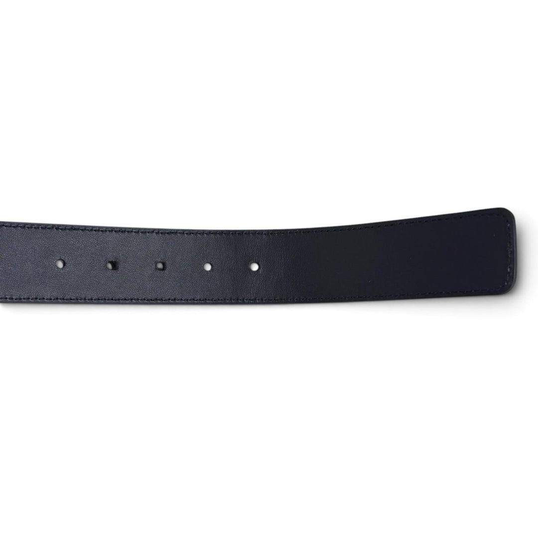 Great BOTTEGAVENETA belt INTRECCIATO Navy leather mens