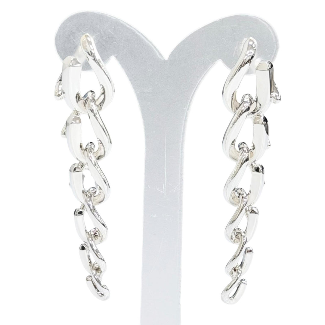 Great TIFFANY&Co. Pierce Forge Drop Link High Polish Silver AG925 Women