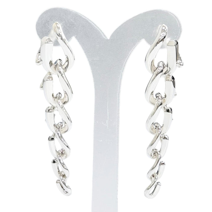 Great TIFFANY&Co. Pierce Forge Drop Link High Polish Silver AG925 Women