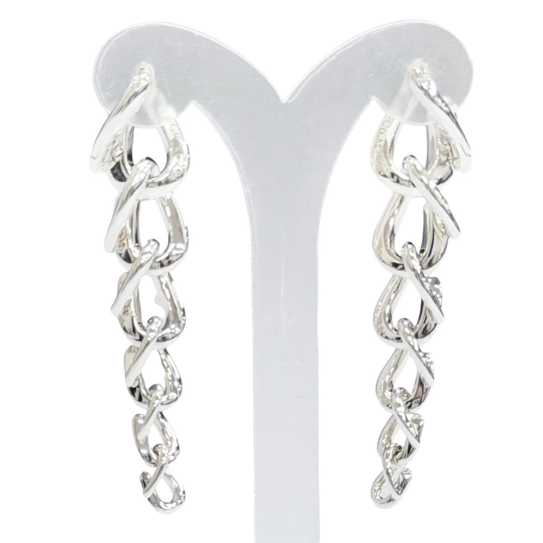 Great TIFFANY&Co. Pierce Forge Drop Link High Polish Silver AG925 Women