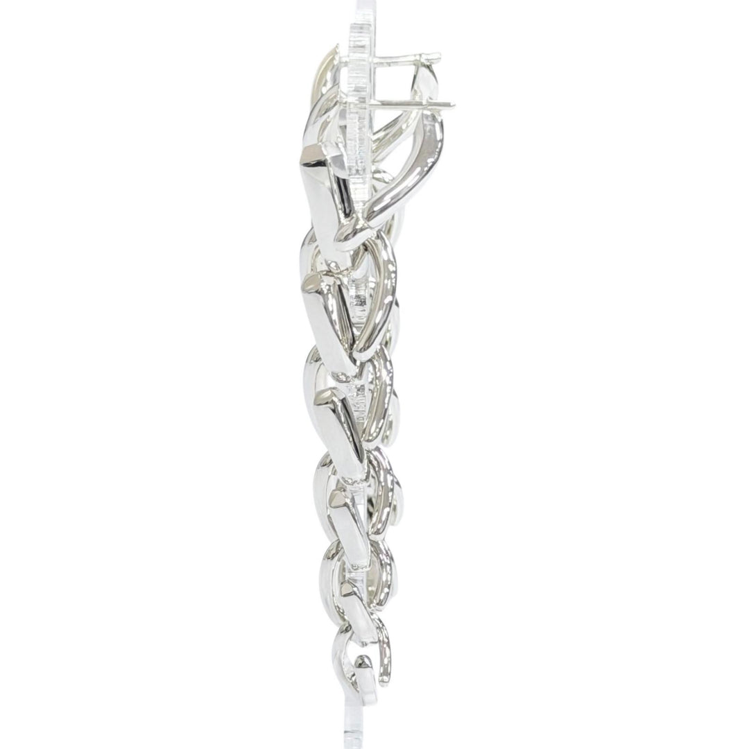 Great TIFFANY&Co. Pierce Forge Drop Link High Polish Silver AG925 Women