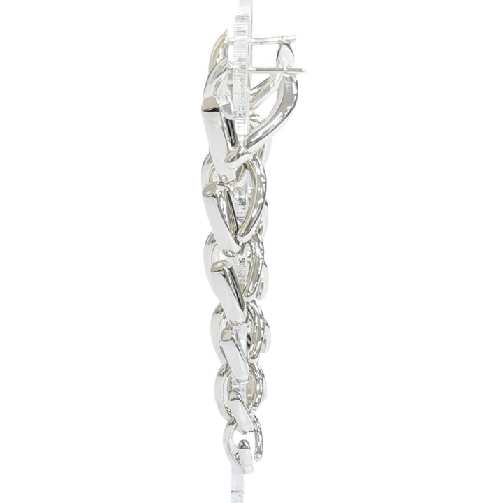 Great TIFFANY&Co. Pierce Forge Drop Link High Polish Silver AG925 Women