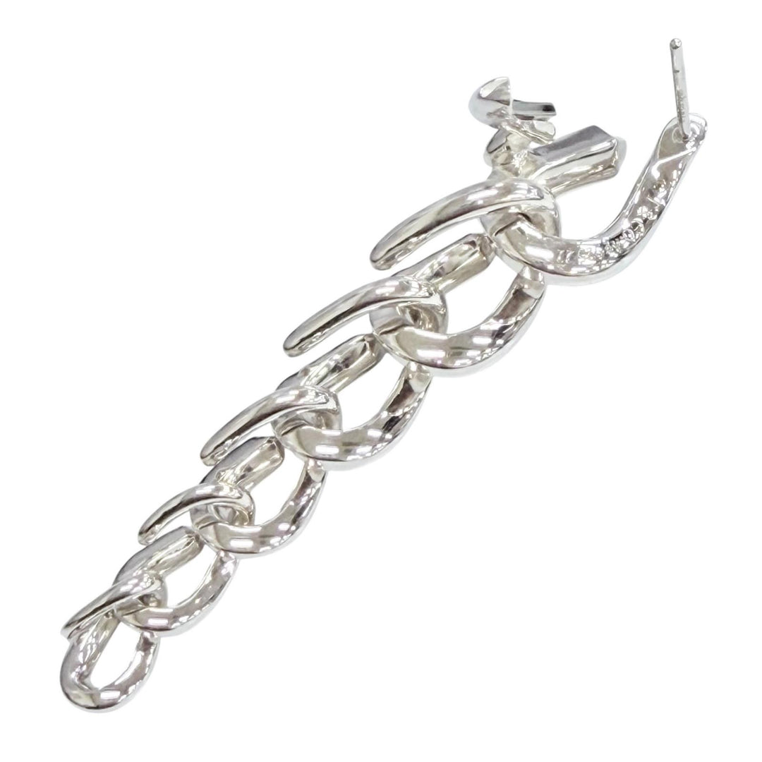 Great TIFFANY&Co. Pierce Forge Drop Link High Polish Silver AG925 Women