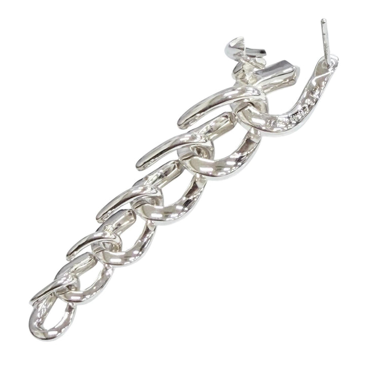 Great TIFFANY&Co. Pierce Forge Drop Link High Polish Silver AG925 Women