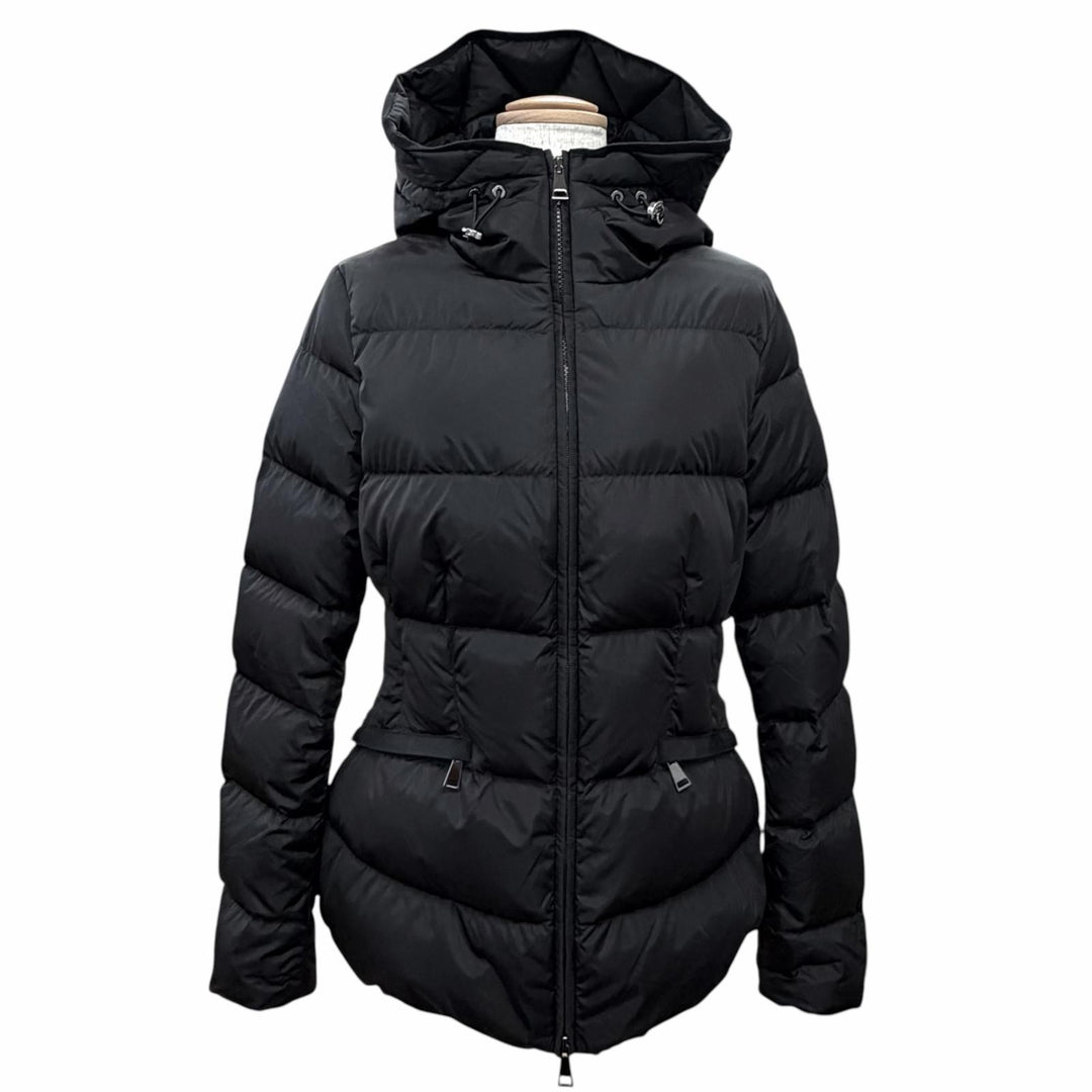 Excellent MONCLER Down jacket AVOCE Logo patch, hooded short jacket black 1