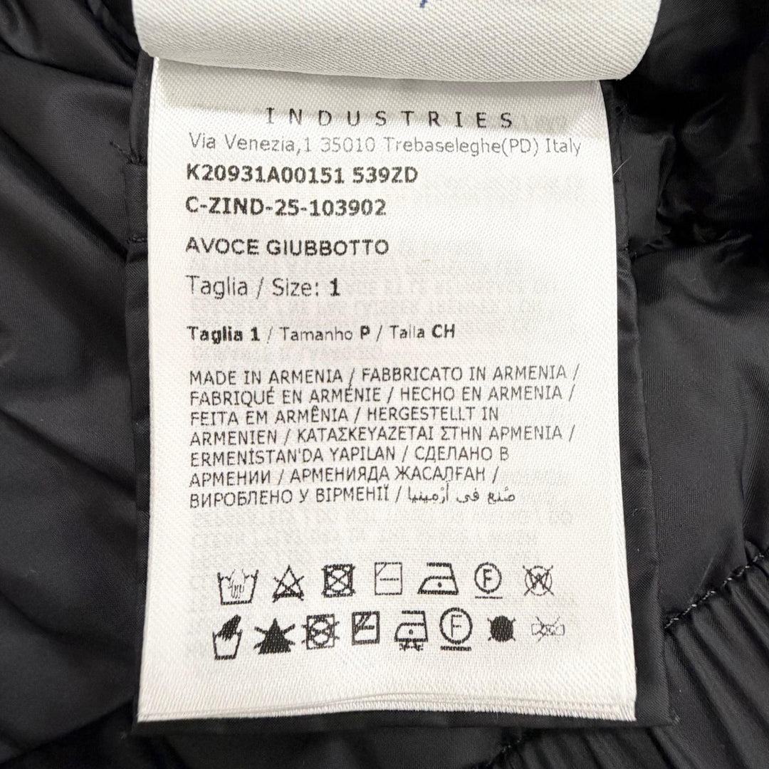 Excellent MONCLER Down jacket AVOCE Logo patch, hooded short jacket black 1
