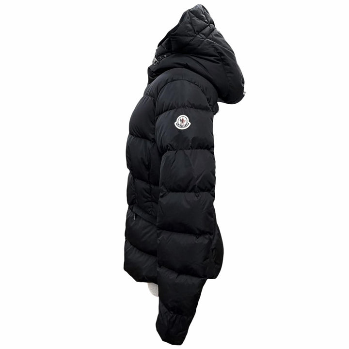 Excellent MONCLER Down jacket AVOCE Logo patch, hooded short jacket black 1