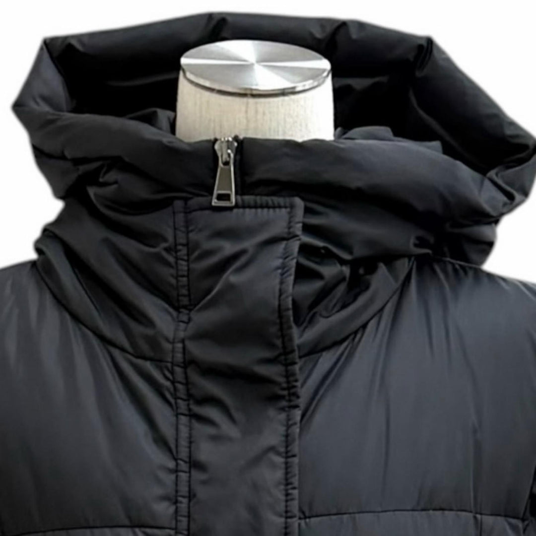 Very Good MONCLER down coat CHONDRILLE Logo patch, hooded, concealed placket 1