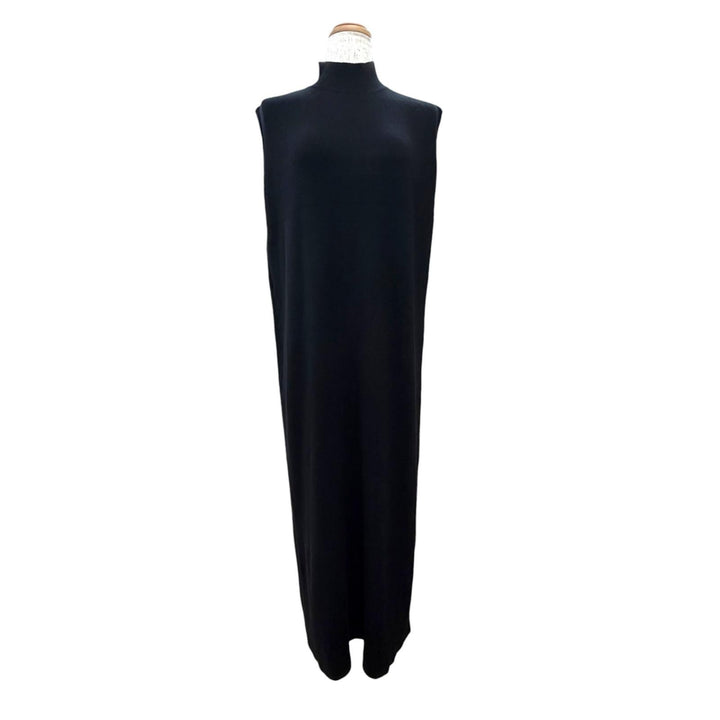 Great HERMES one piece Margiela era high-neck sleeveless knit dress, black