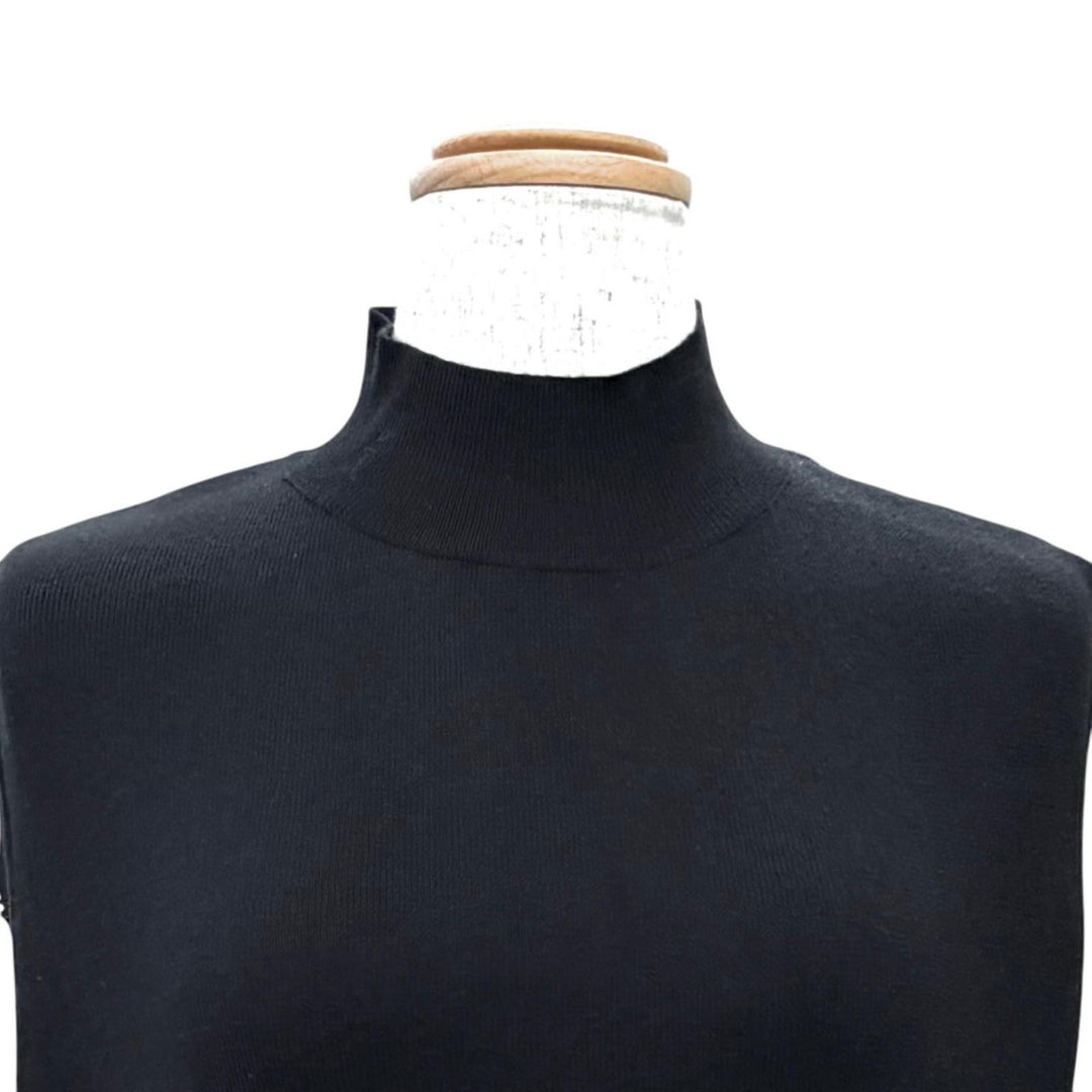 Great HERMES one piece Margiela era high-neck sleeveless knit dress, black