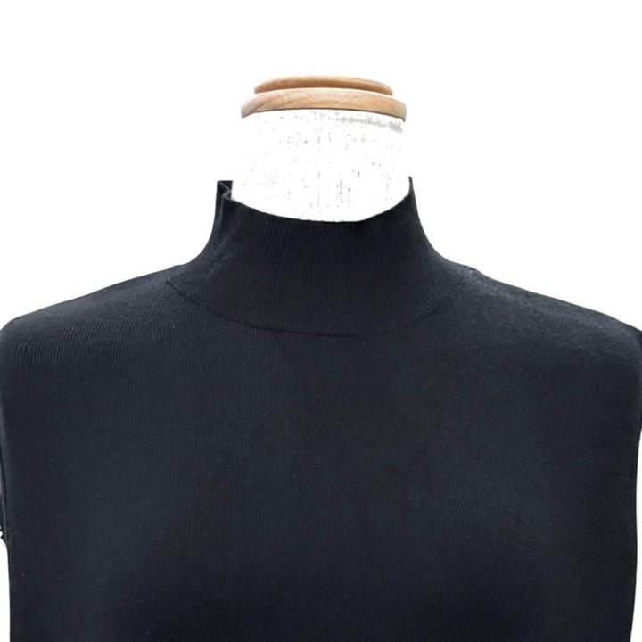Great HERMES one piece Margiela era high-neck sleeveless knit dress, black