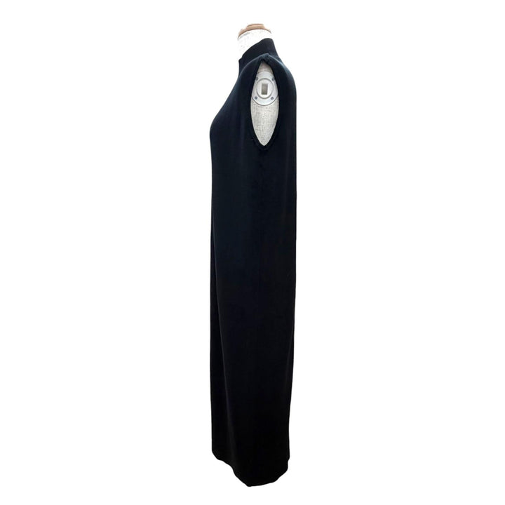 Great HERMES one piece Margiela era high-neck sleeveless knit dress, black
