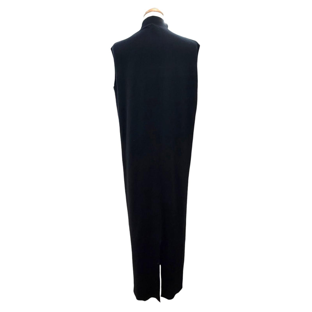 Great HERMES one piece Margiela era high-neck sleeveless knit dress, black