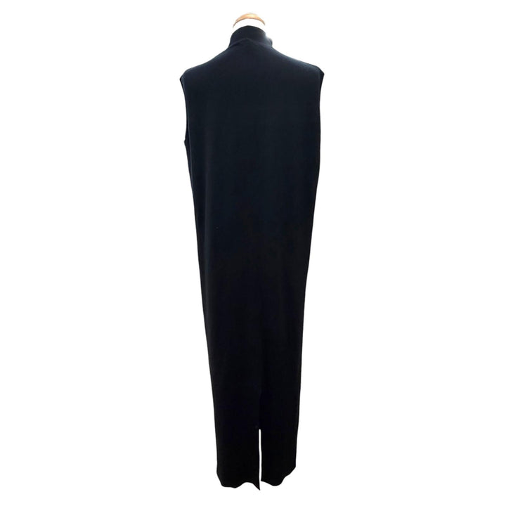 Great HERMES one piece Margiela era high-neck sleeveless knit dress, black