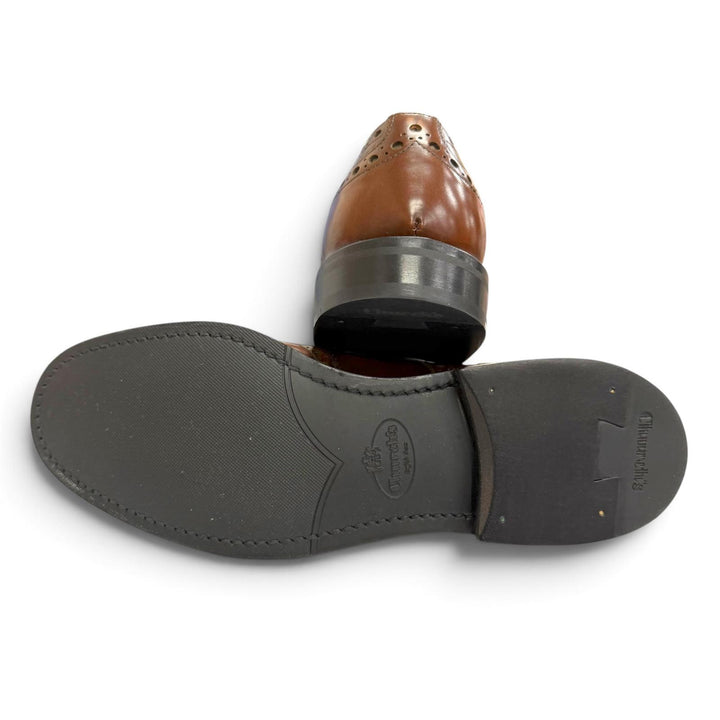 Pristine CHURCH'S Leather shoes LANA R Double Monk Strap Medallion Brown 36.5
