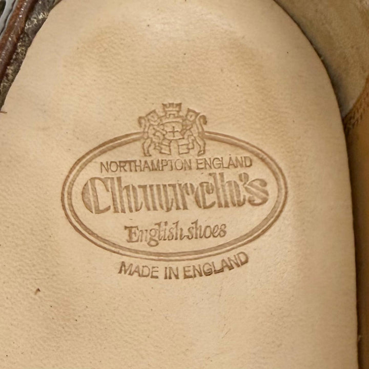 Pristine CHURCH'S Leather shoes LANA R Double Monk Strap Medallion Brown 36.5