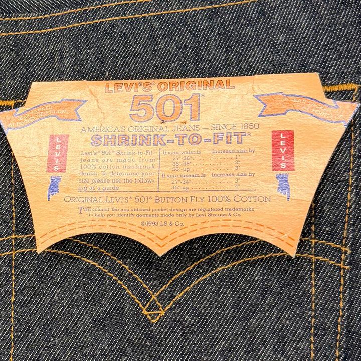 Excellent Levis Denim pants 501XX Button fly Indigo cotton mens 30