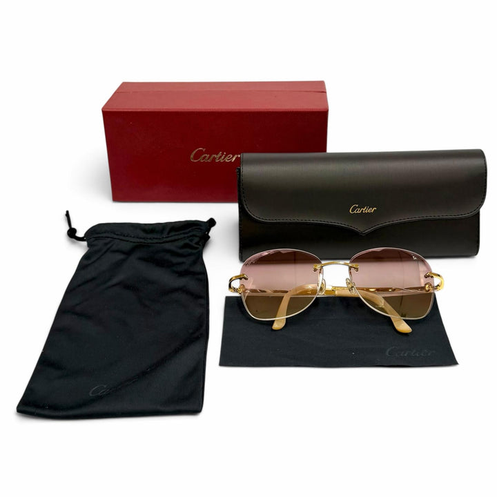 Great Cartier sunglasses Decor C Combination Color gold Women