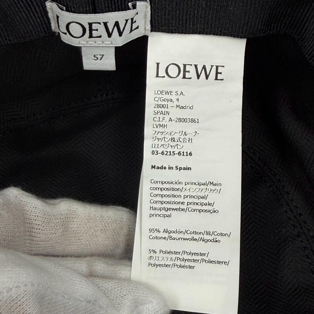 Great LOEWE hat Repeat Anagram Cowhide Leather Bucket Hat cotton 57 K820HB1X07