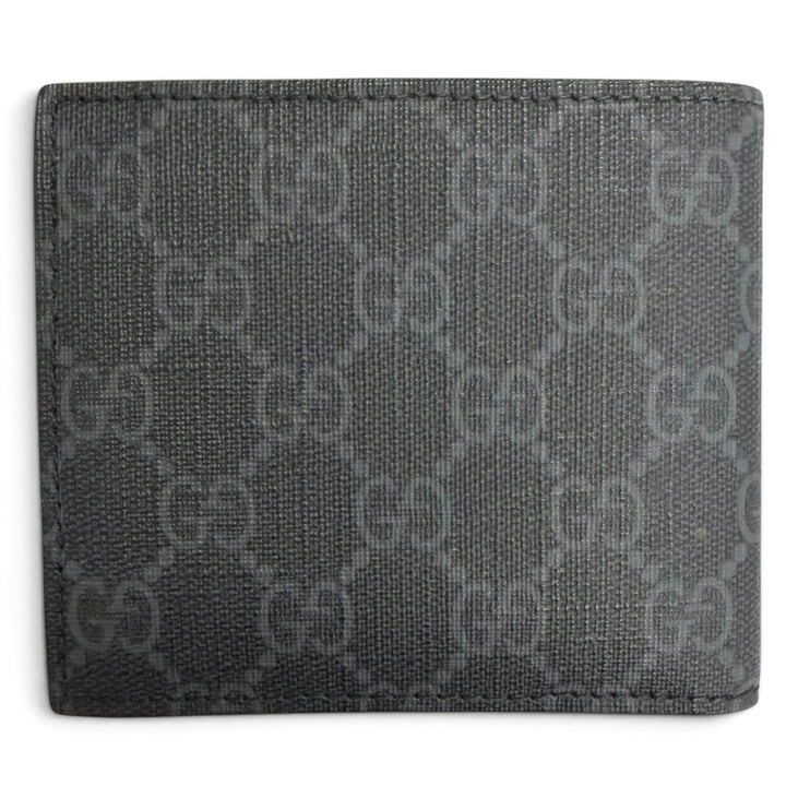 Excellent GUCCI Bifold Wallet GG coin wallet Interlocking G gray GG Supreme