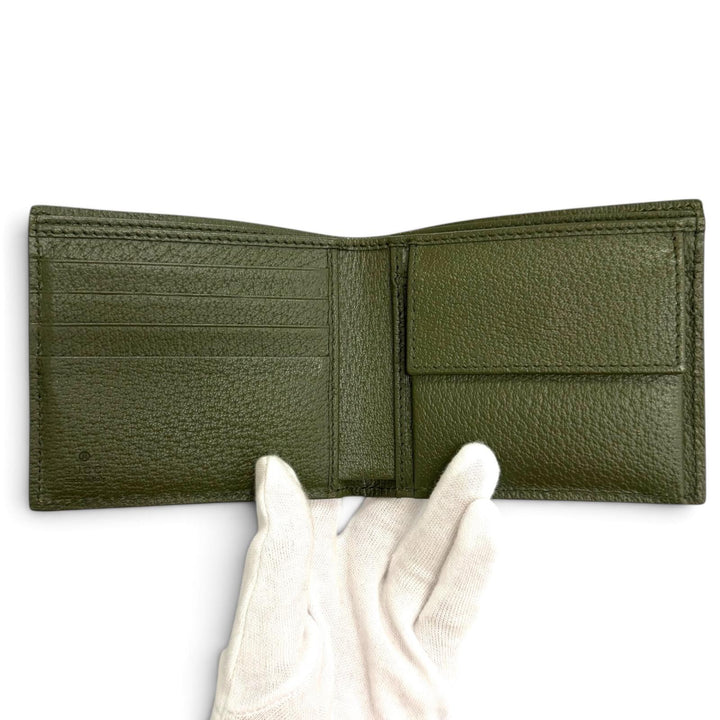 Excellent GUCCI Bifold Wallet GG coin wallet Interlocking G gray GG Supreme