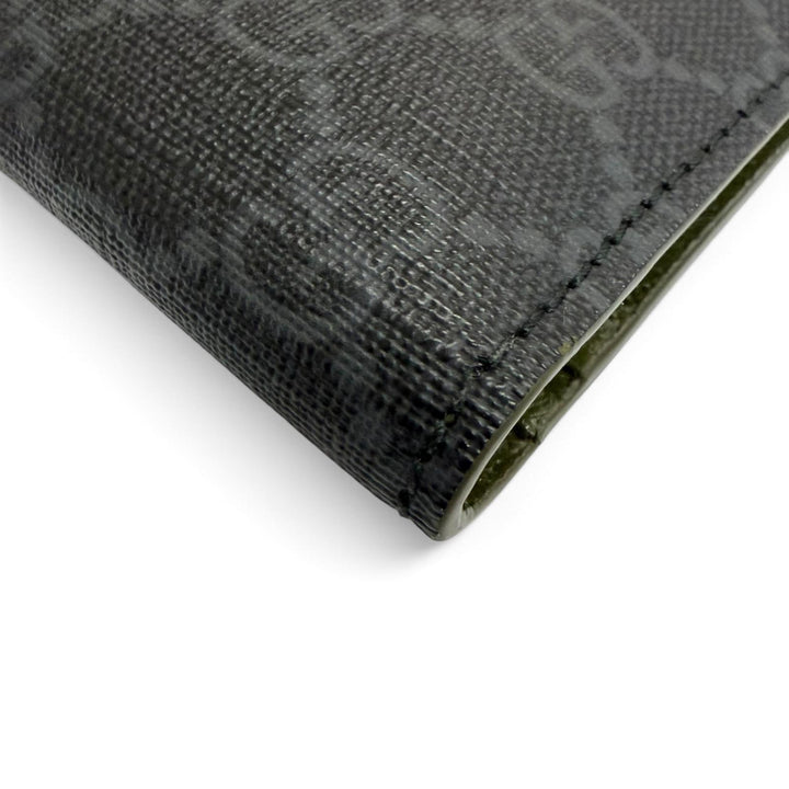 Excellent GUCCI Bifold Wallet GG coin wallet Interlocking G gray GG Supreme