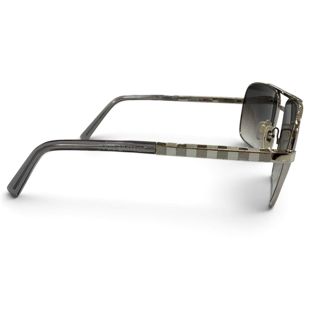 Very Good LOUIS VUITTON sunglasses Attitude Damier Two Bridges Silver Z0260U