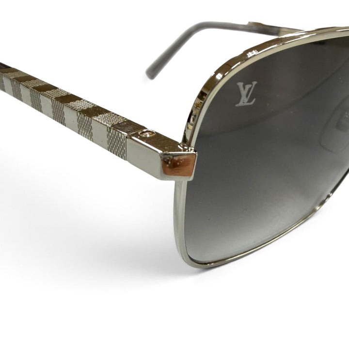 Very Good LOUIS VUITTON sunglasses Attitude Damier Two Bridges Silver Z0260U