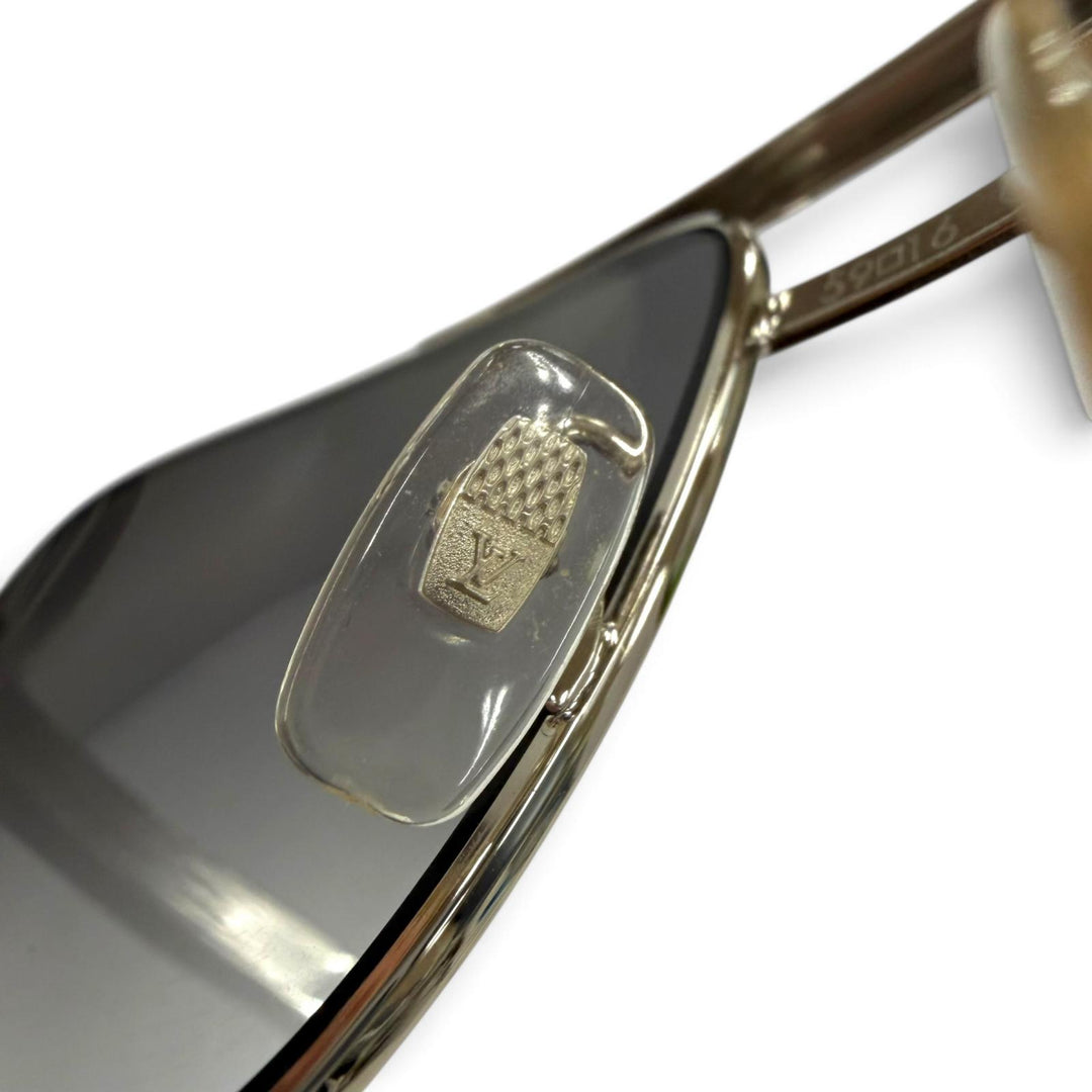 Very Good LOUIS VUITTON sunglasses Attitude Damier Two Bridges Silver Z0260U