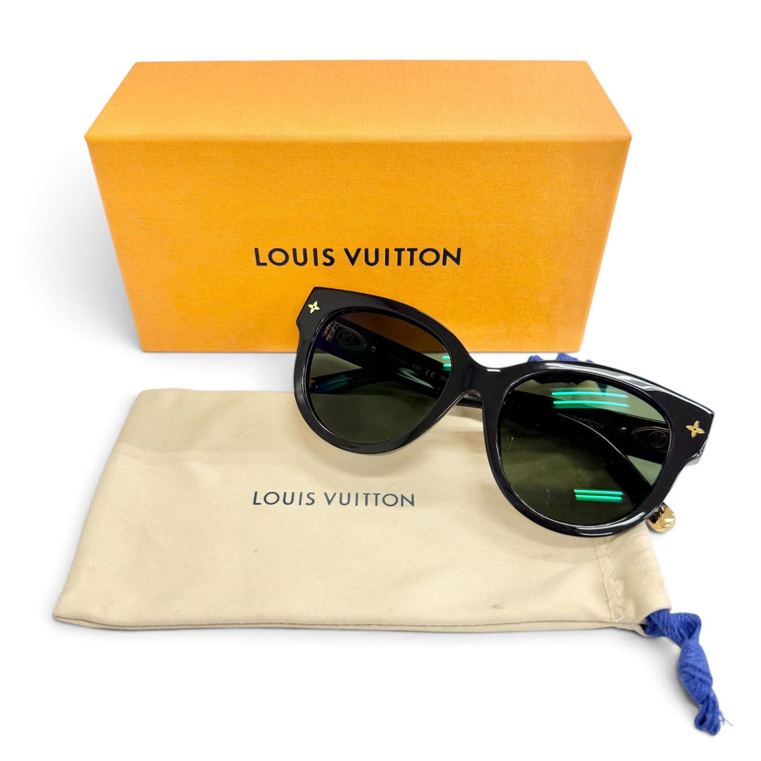 Very Good LOUIS VUITTON sunglasses sunglasses my monogram round black Z1526E