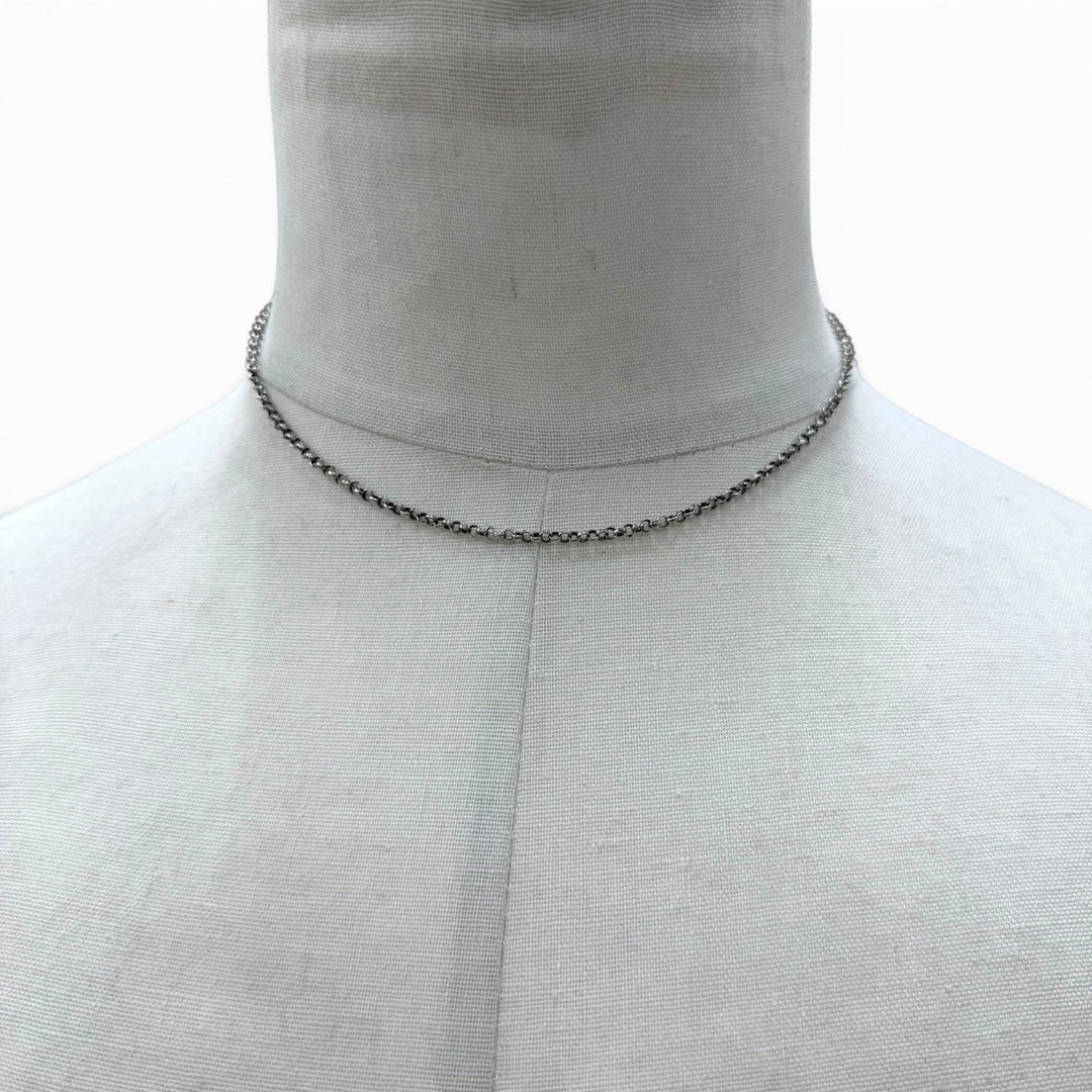 Great CHROME HEARTS Necklace Roll Chain Silver 925 mens