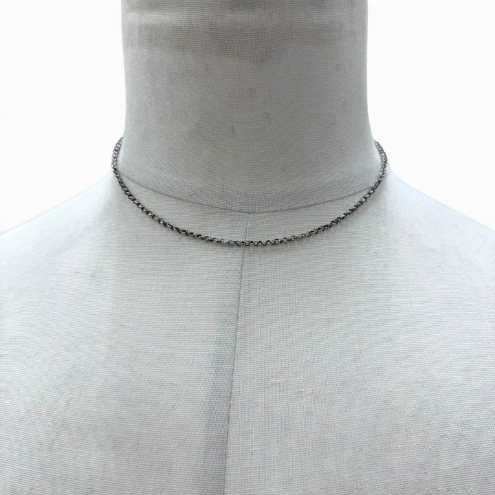 Great CHROME HEARTS Necklace Roll Chain Silver 925 mens