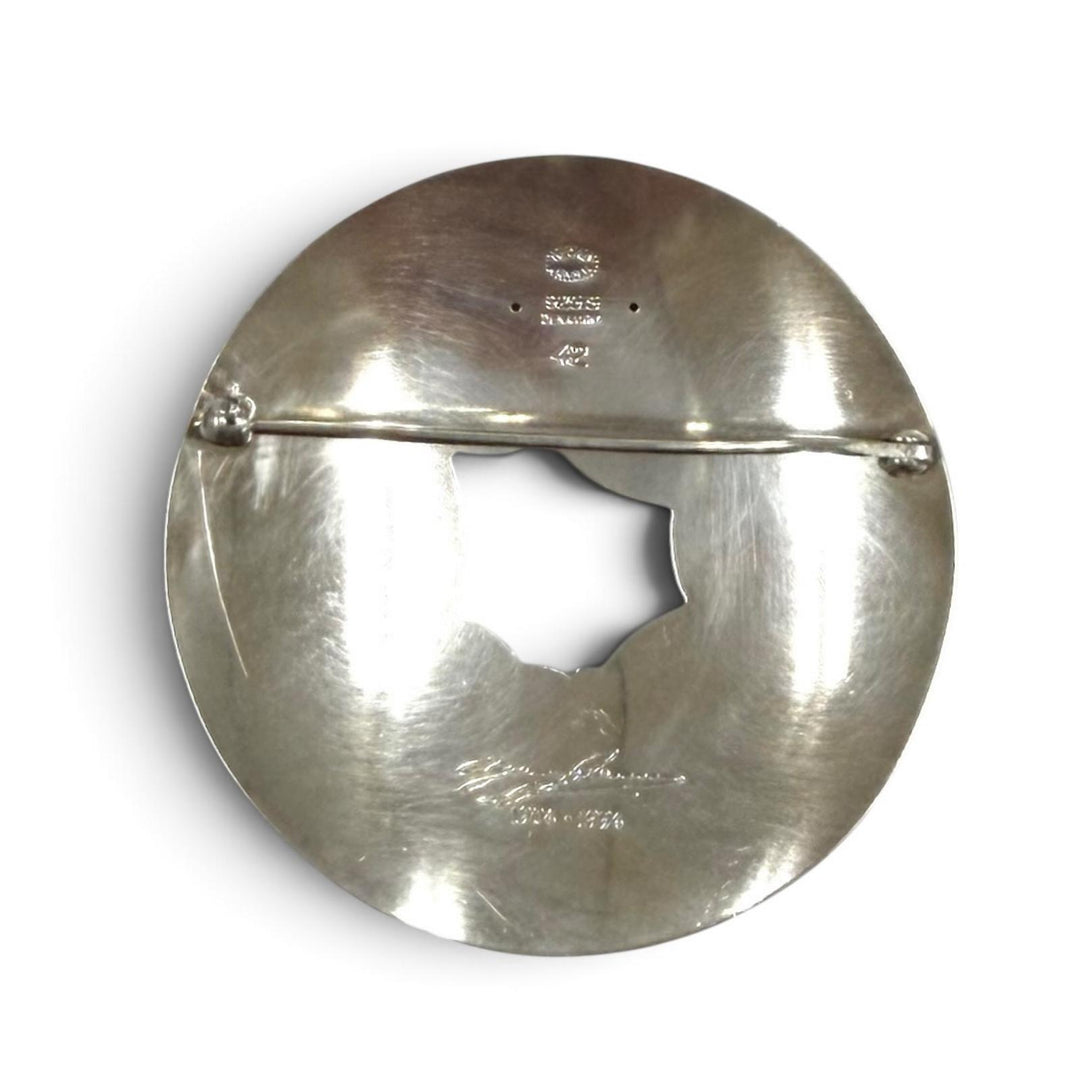 Great Georg Jensen Brooch Floral Wreath Silver 925 Women 42