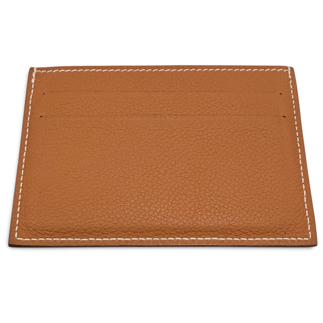 Great HERMES Card Case Citizen twill Evercolor Leather Women
