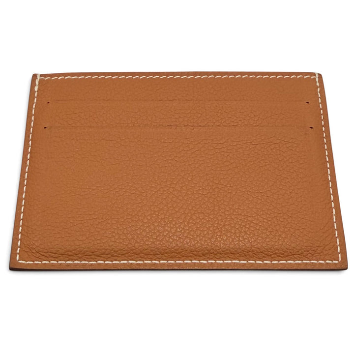Great HERMES Card Case Citizen twill Evercolor Leather Women