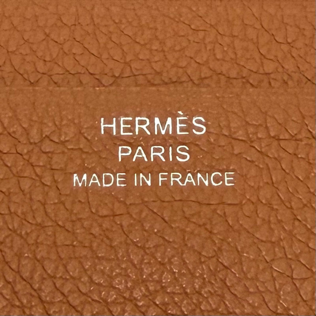 Great HERMES Card Case Citizen twill Evercolor Leather Women