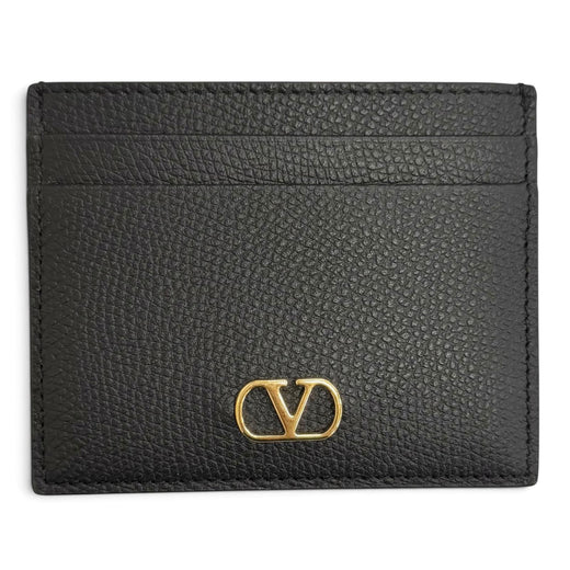 Excellent Valentino Garavani V Logo Leather Card Case black 7W2P0AJ7SNP