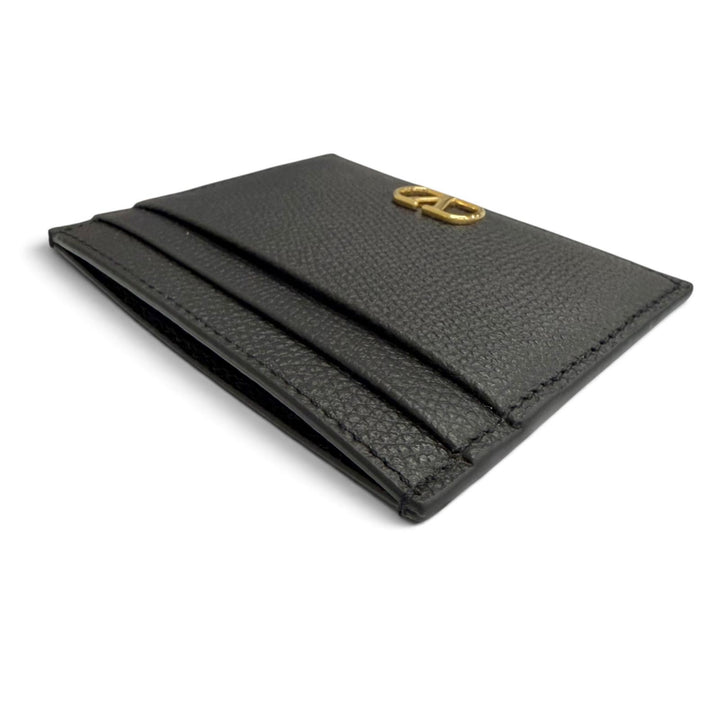 Excellent Valentino Garavani V Logo Leather Card Case black 7W2P0AJ7SNP