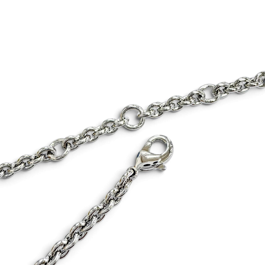 Excellent FENDI bracelet FOREVER FF Logo Crystal Chain Silver Women 8AK321