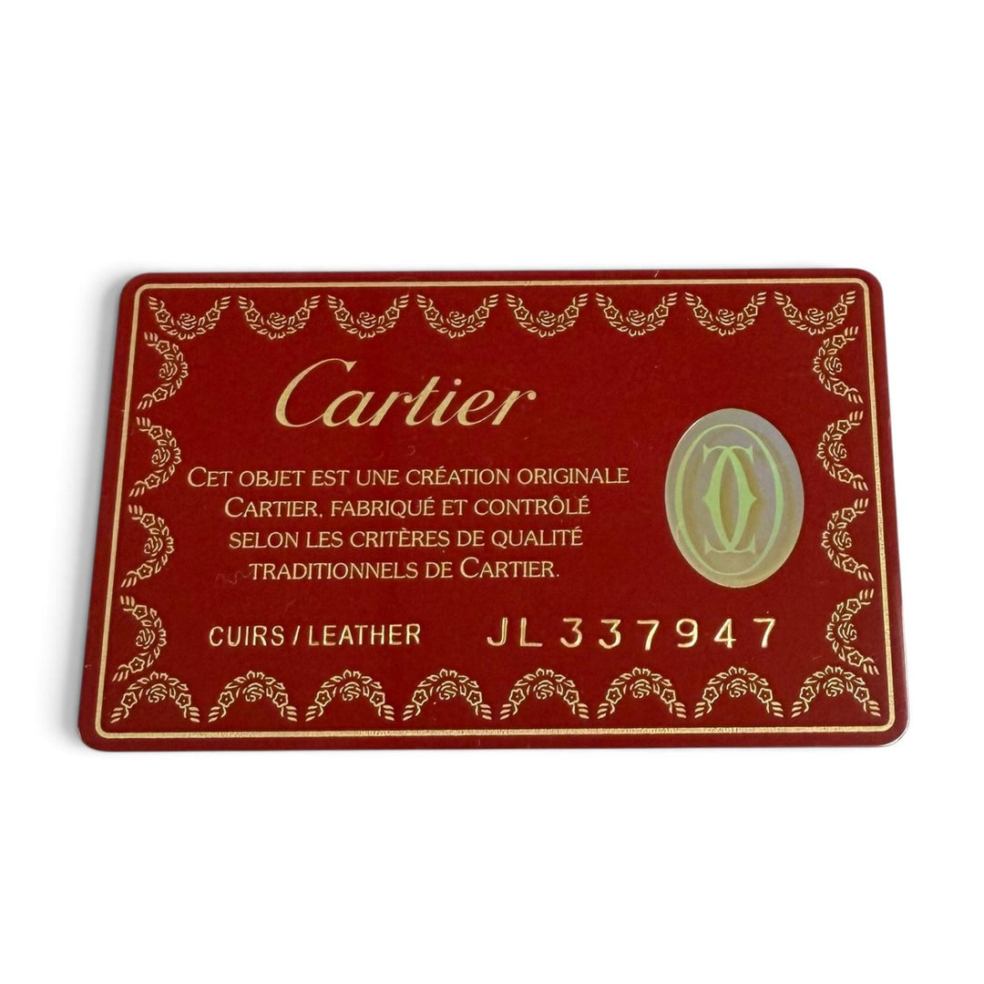 Excellent Cartier belt Reversible 2C Buckle Leather black leather Women