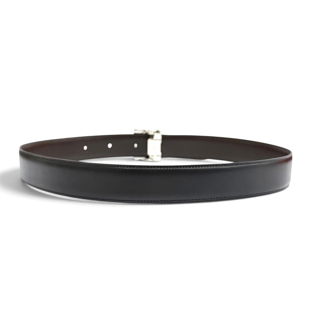 Excellent Cartier belt Reversible 2C Buckle Leather black leather Women