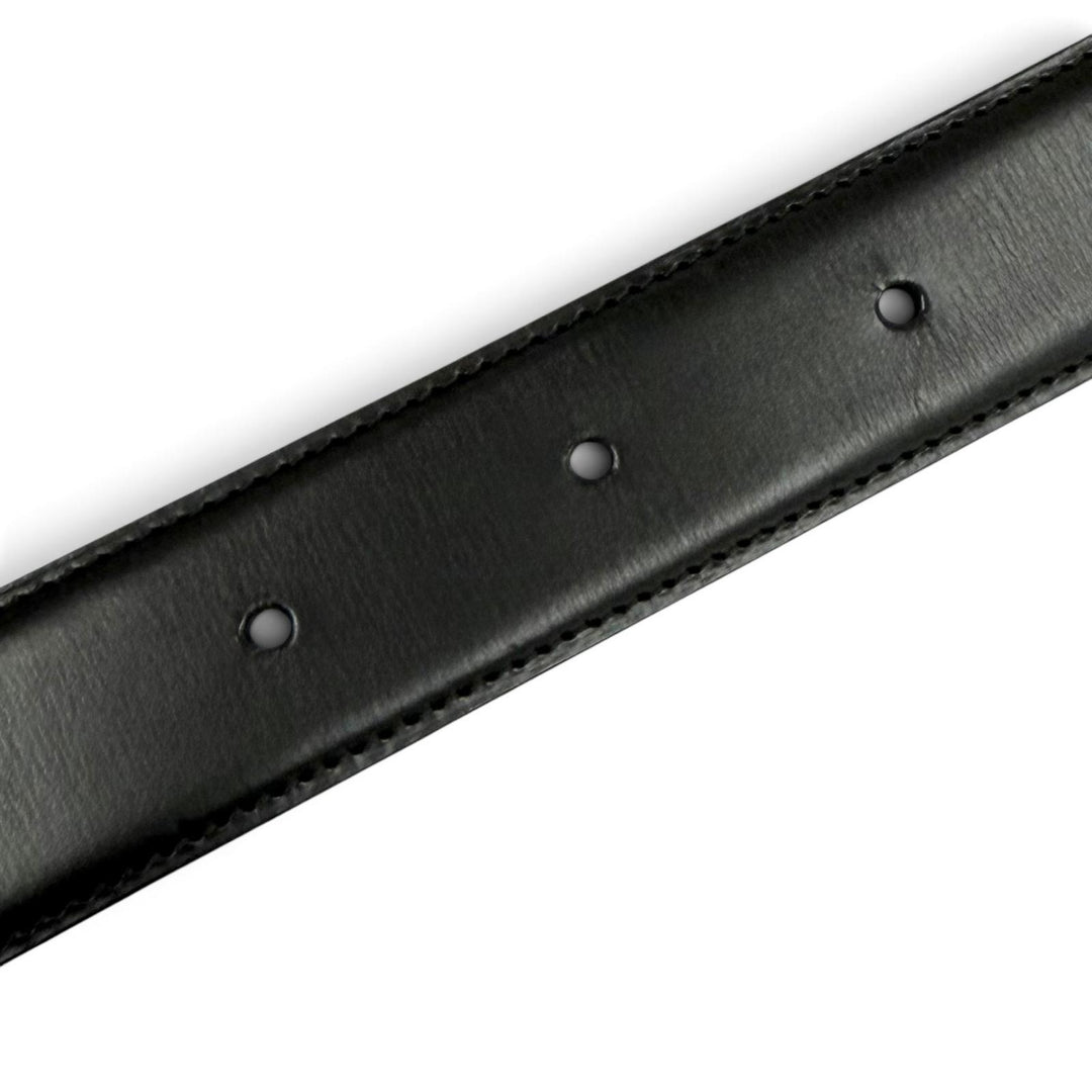 Excellent Cartier belt Reversible 2C Buckle Leather black leather Women