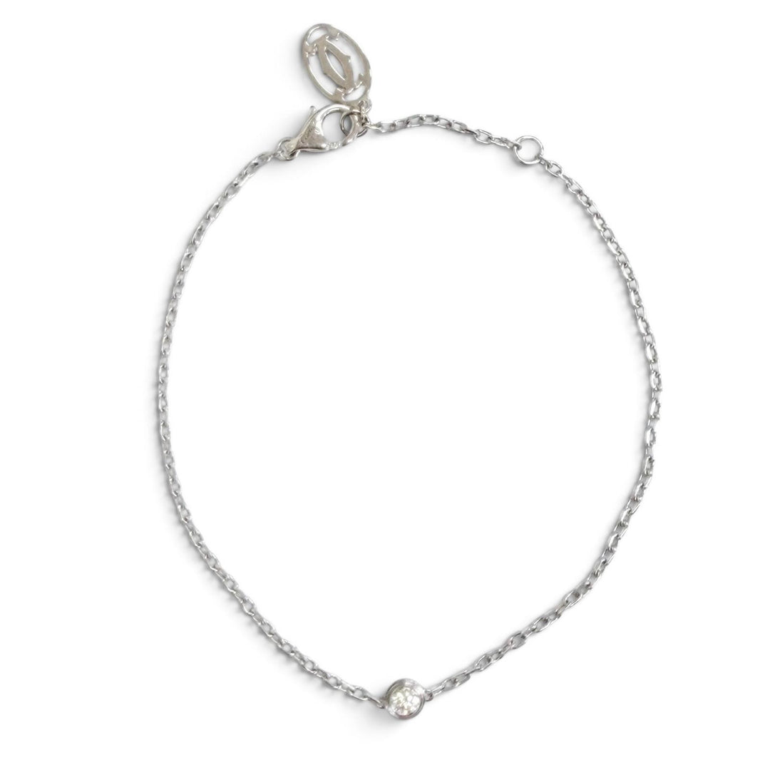 Excellent Cartier bracelet Damour SM 1P Diamond 750 (WG) White gold B6037200