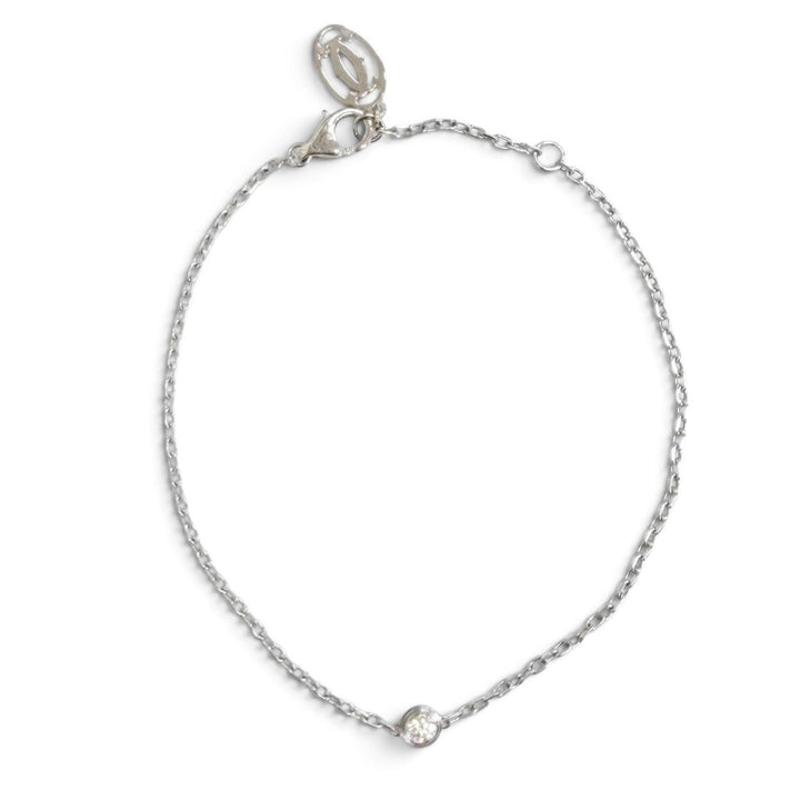 Excellent Cartier bracelet Damour SM 1P Diamond 750 (WG) White gold B6037200
