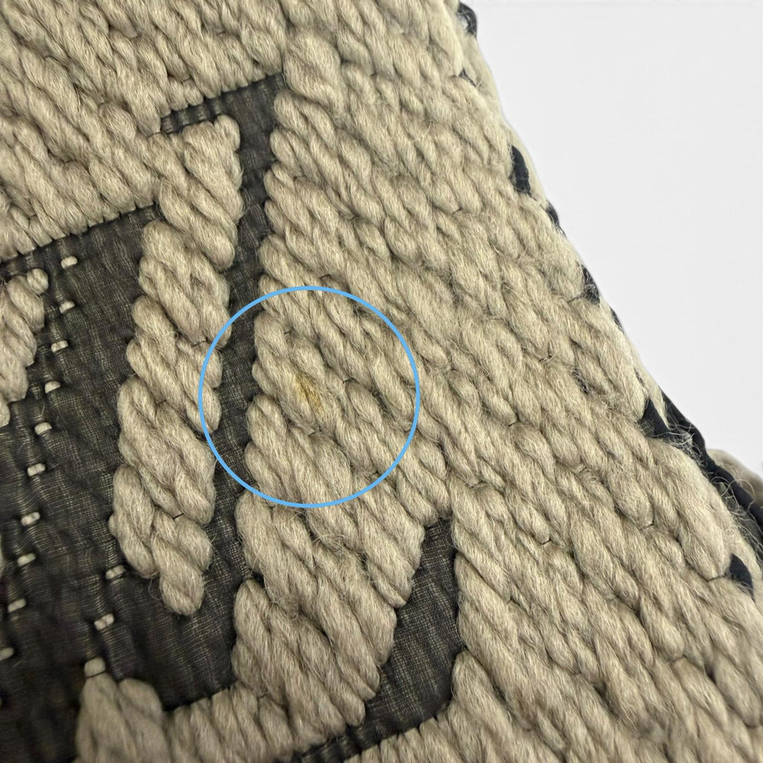 Great LOUIS VUITTON Scarf Esharp Logomania Gurege wool mens 402336
