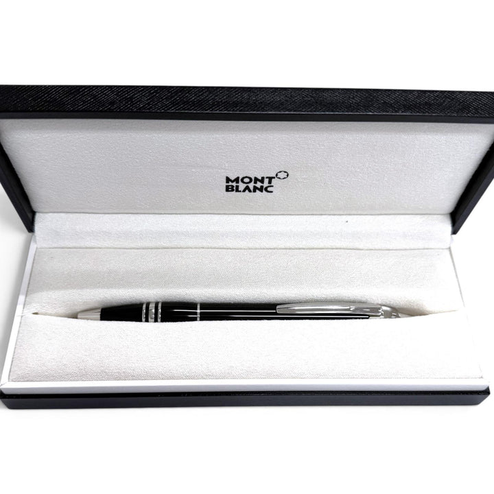 Excellent MONTBLANC Ballpoint pen Starwalker White Star Twist Type black mens